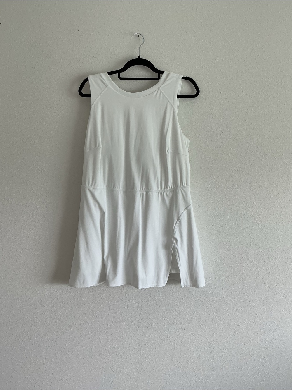 JoyLab White Sleeveless Athletic Dress with Flared Skirt